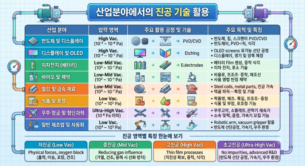 산업분야에서의 진공 기술 활용과 주요 산업별 적용 사례 1 이미지 260819 1진공활용
